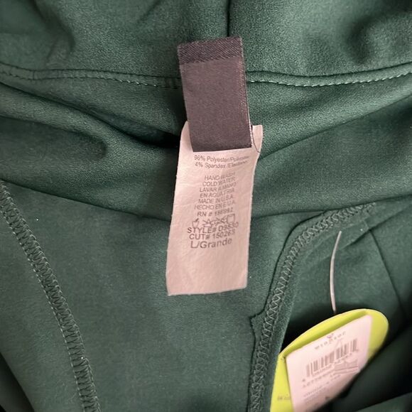 Windsor Hunter Green Formal Dress Gown Large Off Shoulder Sleeveless Slit Maxi - Picture 12 of 14